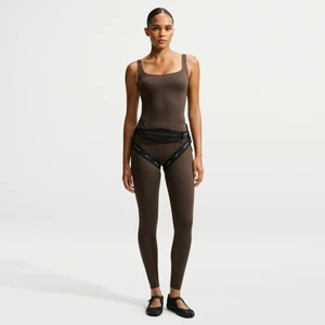 Legginsy damskie w stylu gorsetu z wysokim stanem 66 cm NikeSKIMS Matte - Brązowy