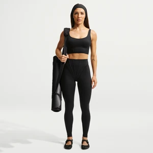 Legginsy damskie w stylu gorsetu z wysokim stanem 66 cm NikeSKIMS Matte - Czerń
