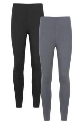 Legginsy damskie z mieszanki bawełny Multipack - Grey Mountain Warehouse