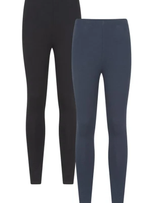 Legginsy damskie z mieszanki bawełny Multipack - Navy Mountain Warehouse