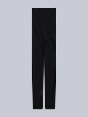 Legginsy damskie z podszewką z polaru - Grey Animal