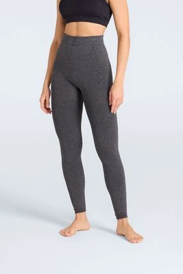 Legginsy damskie z podszewką z polaru - Grey Animal