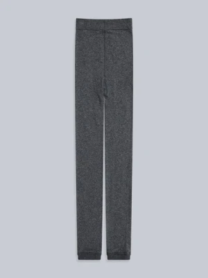 Legginsy damskie z podszewką z polaru - Grey Animal