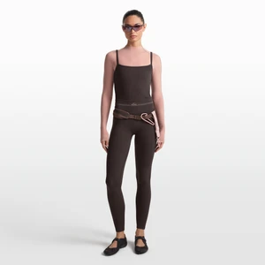 Legginsy damskie z wysokim stanem 66 cm NikeSKIMS Ribbed Seamless - Brązowy