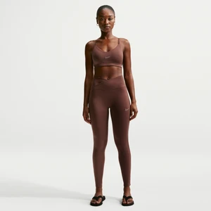 Legginsy damskie z wysokim stanem Dri-FIT Nike One - Brązowy