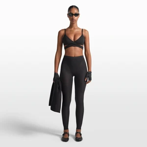 Legginsy damskie z wysokim stanem i wstawką w kształcie litery V NikeSKIMS Weightless Layers - Czerń