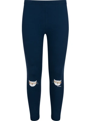 Legginsy dla dziewczynki, z kotami, granatowe 3-8 lat Endo