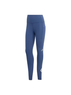 Legginsy do biegania Adidas granatowy