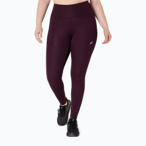 Legginsy do biegania damskie ASICS Road High Waist Tight dark aubergine Fioletowy