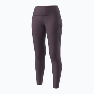 Legginsy do biegania damskie DYNAFIT Winter Running ephemera / 0910 Fioletowy