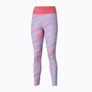 Legginsy do biegania damskie Mizuno 7/8 Printed pastel lilac