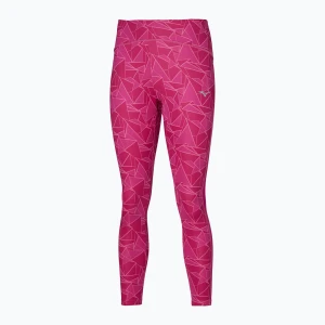 Legginsy do biegania damskie Mizuno 7/8 Printed pink peacock