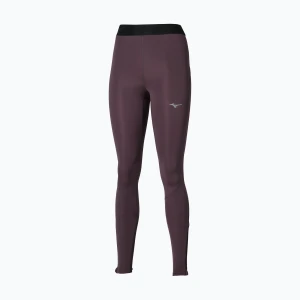 Legginsy do biegania damskie Mizuno Core Impulse Long Tight raisin Fioletowy