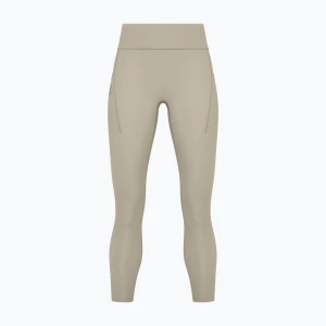 Legginsy do biegania damskie On Performance 7 / 8 brume Beżowy