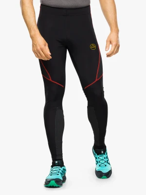 Legginsy do biegania męskie La Sportiva Triumph Tight Pant - black/yellow