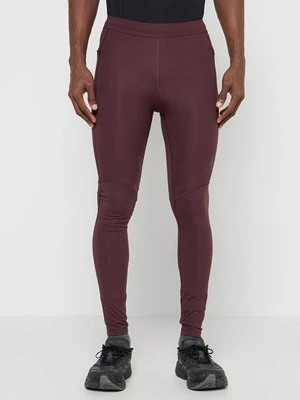 Legginsy do biegania Odlo brązowy