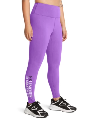 Legginsy dzianinowe damskie Under Armour Campus Graphic Legging - fioletowe