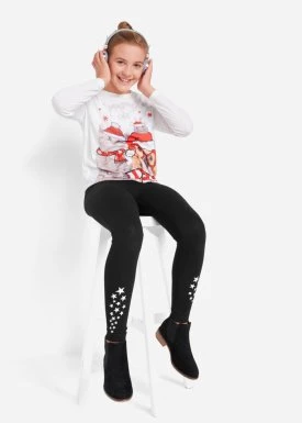 Legginsy dziewczęce z bawełny organicznej bonprix