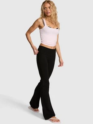 Legginsy dzwony All-Day Cotton z wywijanym pasem Victoria's Secret