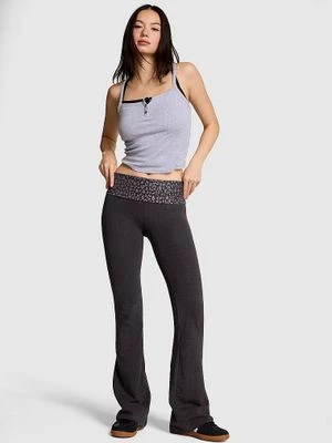 Legginsy dzwony All-Day Cotton z wywijanym pasem Victoria's Secret