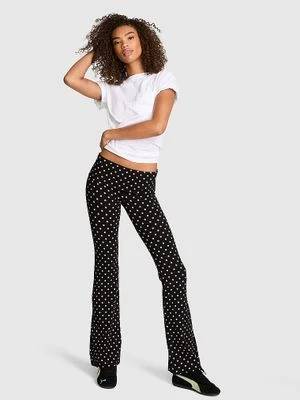 Legginsy dzwony All-Day Cotton z wywijanym pasem Victoria's Secret