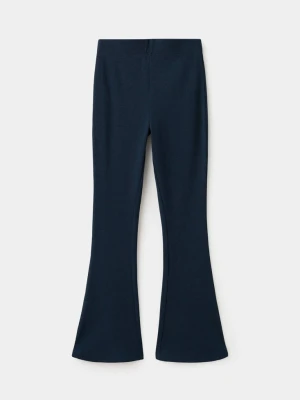 Legginsy dzwony z bawełny granatowy - Dzieci - - MANGO KIDS