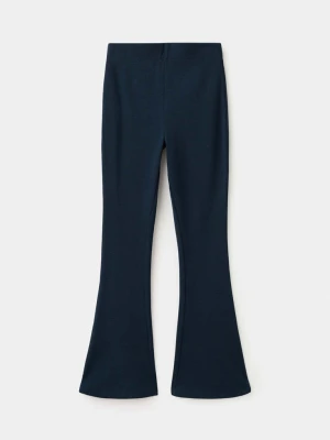 Legginsy dzwony z bawełny granatowy - Dzieci - - MANGO KIDS