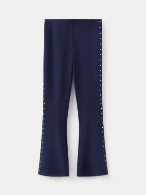 Legginsy flare z ćwiekami granatowy - Dzieci - MANGO KIDS