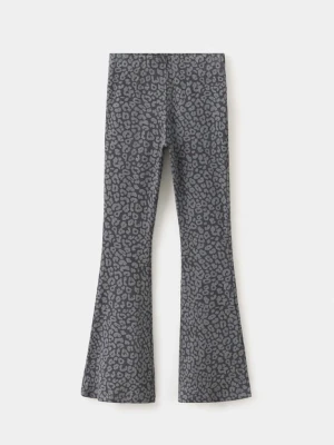 Legginsy flare ze zwierzęcym wzorem antracytowy - Dzieci - MANGO KIDS
