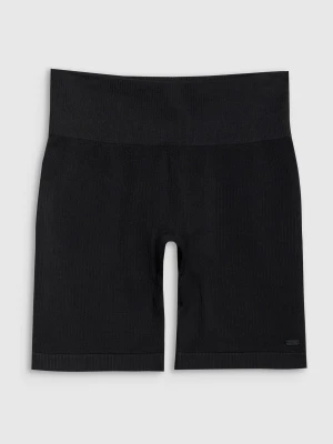 4F Legginsy kolarki bezszwowe treningowe damskie - czarne XS/S