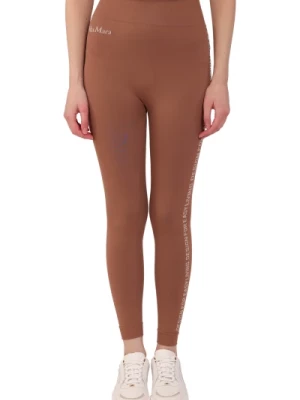 Legginsy Lama z Miękkiego Materiału Technicznego Max Mara