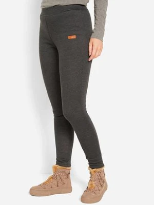 Legginsy na podszewce z polaru baranka BonPrix szary