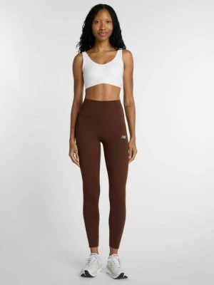 Legginsy New Balance brązowy melanż
