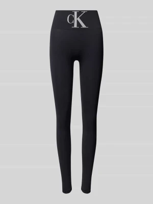 Legginsy o kroju skinny fit z nadrukiem z logo Calvin Klein Jeans