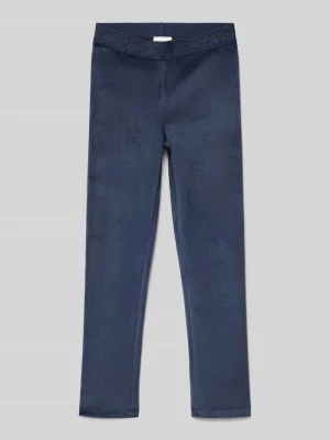 Legginsy o kroju slim fit z aksamitu s.Oliver RED LABEL