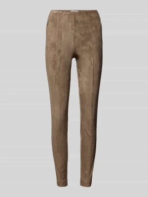 Legginsy o kroju slim fit z efektem weluru model ‘ANGALI LIFE’ Only