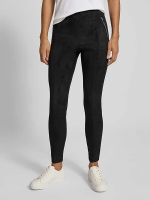 Legginsy o kroju slim fit z efektem weluru model ‘ANGALI LIFE’ Only