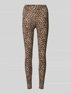 Legginsy o kroju slim fit z mieszanki bawełny model ‘LIVE LOVE’ Only