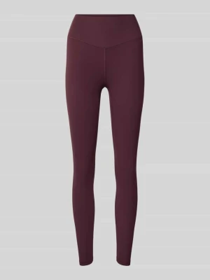 Legginsy o kroju slim fit z nadrukiem z logo model 'PURELUXE' Fabletics Bordowy