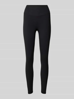 Legginsy o kroju slim fit z nadrukiem z logo model 'PURELUXE' Fabletics Czarny