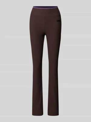 Legginsy o kroju super skinny fit z drobnym prążkowaniem EA7 Emporio Armani