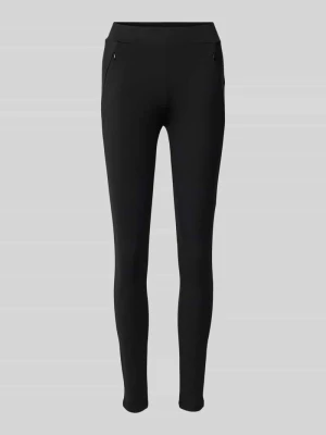 Legginsy o kroju super skinny fit z kieszeniami na zamek błyskawiczny LeGer by Lena Gercke