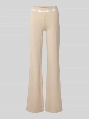 Legginsy o rozkloszowanym kroju z elastycznym pasem model 'Jasmin' Oh April