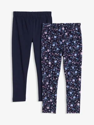 Legginsy ocieplane (2 sztuki) BonPrix niebieski
