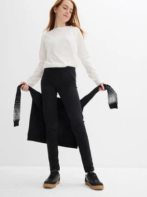 Legginsy ocieplane z ćwiekami na szwie bonprix