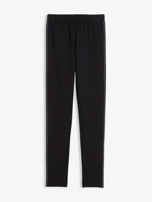 Legginsy ocieplane z ćwiekami na szwie bonprix