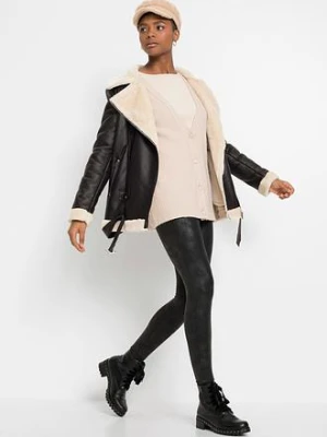 Zdjęcie produktu Legginsy ocieplane z połyskującą powłoką bonprix