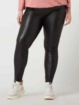 Legginsy PLUS SIZE z imitacji skóry ONLY CARMAKOMA