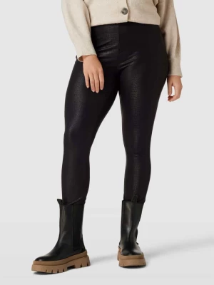 Legginsy PLUS SIZE ze wzorem na całej powierzchni model ‘SANIRA’ ONLY CARMAKOMA