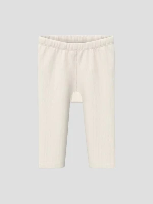 Legginsy prążkowane unisex s.Oliver kremowy